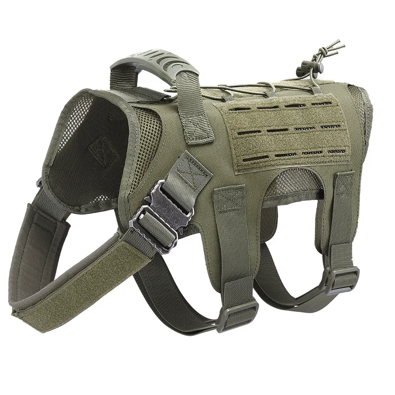 1000D Laser Molle Outdoor Tactics Dog Vest Cobra Buckle Quick Take off Dog Clothes Pet Dog Self-Carrying Clothes
