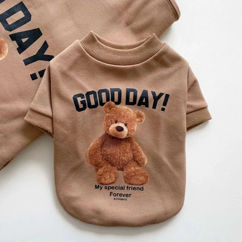 Winter Warm Pet Dog Clothes Cute Bear Dogs Hoodies for Puppy Small Medium Dogs Clothing Sweatshirt Kawaii Clothes 푸들 강아지 옷