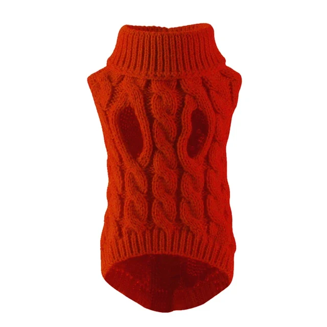 Puppy Dog Sweaters for Small Medium Dogs Cats Clothes Winter Warm Pet Turtleneck Chihuahua Vest Coat Teddy French Bulldog Jacket