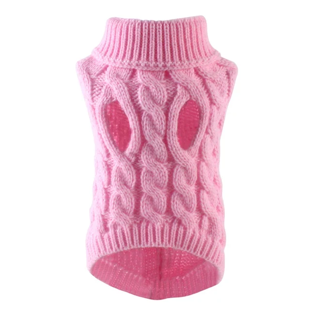 Puppy Dog Sweaters for Small Medium Dogs Cats Clothes Winter Warm Pet Turtleneck Chihuahua Vest Coat Teddy French Bulldog Jacket