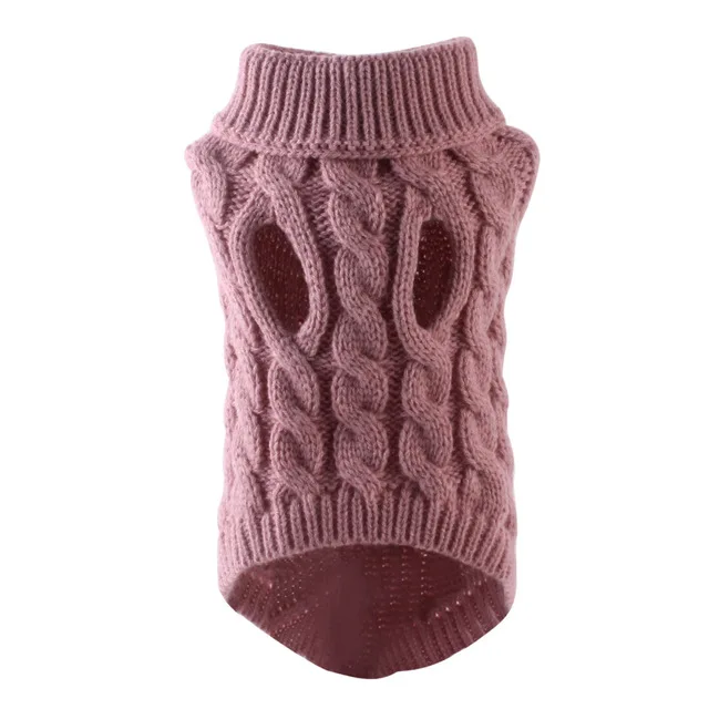 Puppy Dog Sweaters for Small Medium Dogs Cats Clothes Winter Warm Pet Turtleneck Chihuahua Vest Coat Teddy French Bulldog Jacket