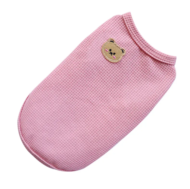 Bear Vest Thickened with Velvet Pet Dog Clothes Cat Solid T-shirt Clothing Dogs Thin Small Fashion Chihuahua Pug Pet Vest York