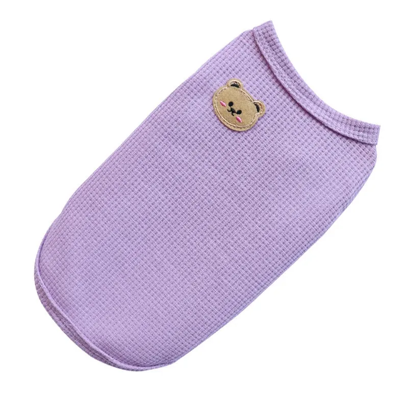 Bear Vest Thickened with Velvet Pet Dog Clothes Cat Solid T-shirt Clothing Dogs Thin Small Fashion Chihuahua Pug Pet Vest York