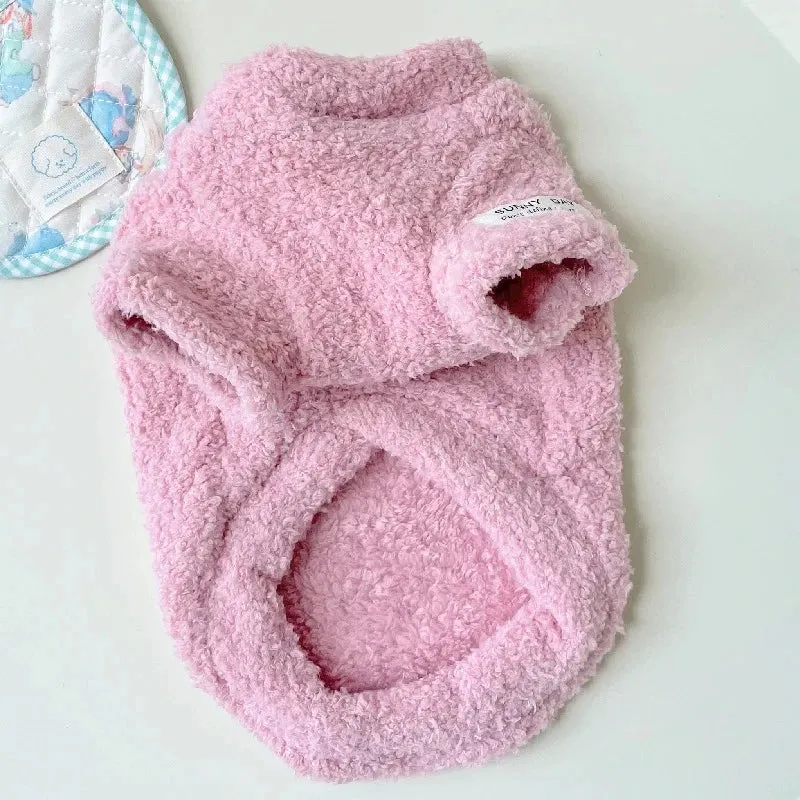 Dog Sweater for Small Dogs Winter Warm Solid Color Pet Sweater for Small Medium Dogs Dachshund Puppy Clothes Dog Supplies
