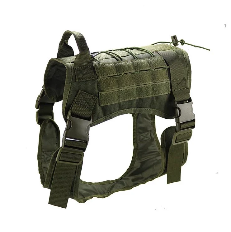 Labrador Border Collie Husky German Shepherd Black Back Malinois Dog Tactical Vest Chest Strap Hand Holding Rope Large Dog