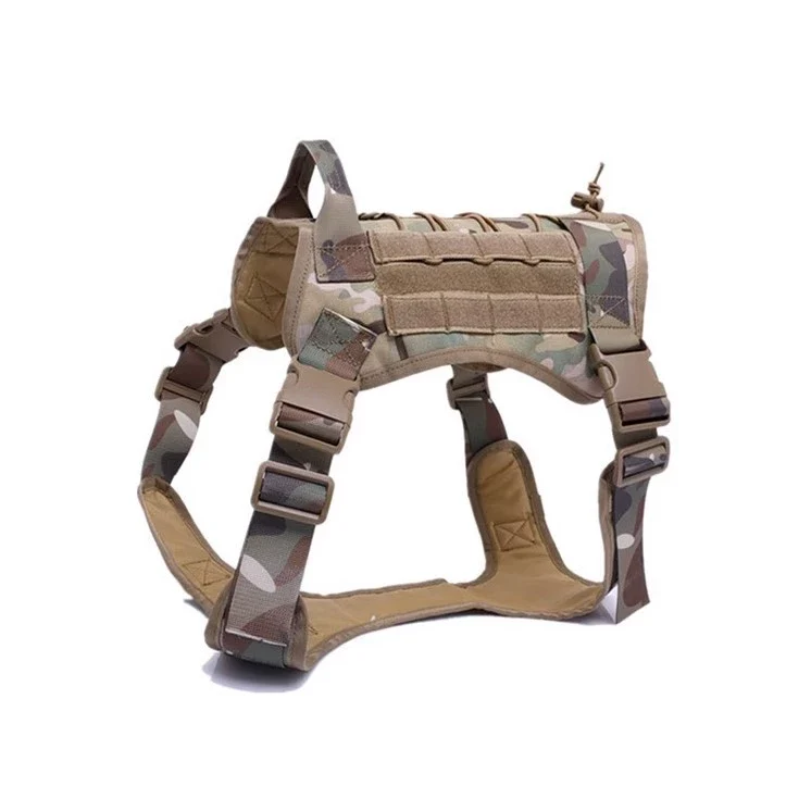 Labrador Border Collie Husky German Shepherd Black Back Malinois Dog Tactical Vest Chest Strap Hand Holding Rope Large Dog