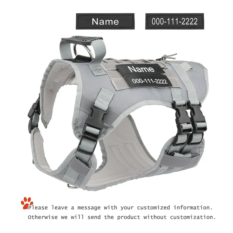Personalized Name Dog Harness Customized Phone Breathable Adjustable Pet Harness for Medium Large Dog Chest Strap Vest