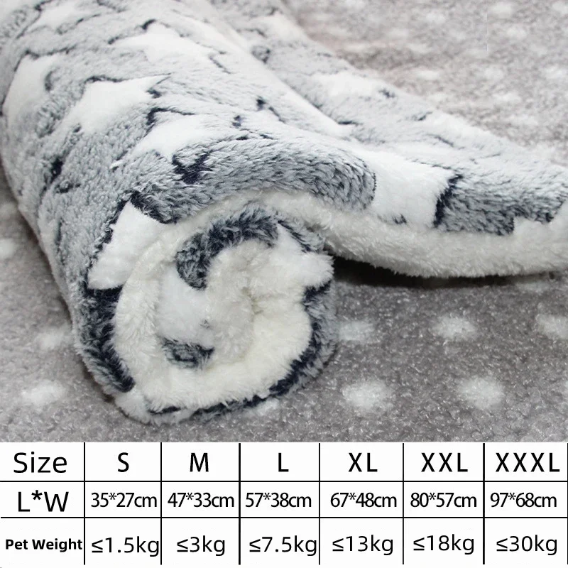 XS-3XL Warm Soft Pet Bed Mats Plush Pet Sleeping Mat for Dog Bed for Small Large Dogs Blanket Cat Bed Warm Cat Mat Cushion