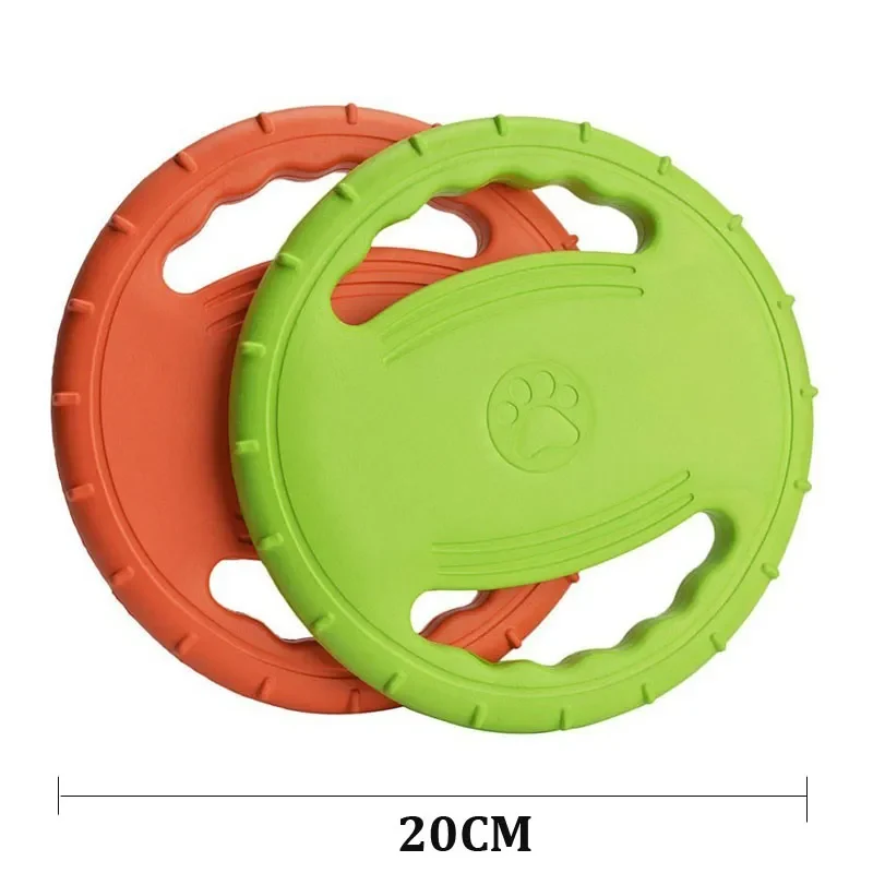 1PC Dog Flying Disc Interactive Rubber Dog Toys Soft Floating Dog Catcher Toy for Pet Training & Chewing
