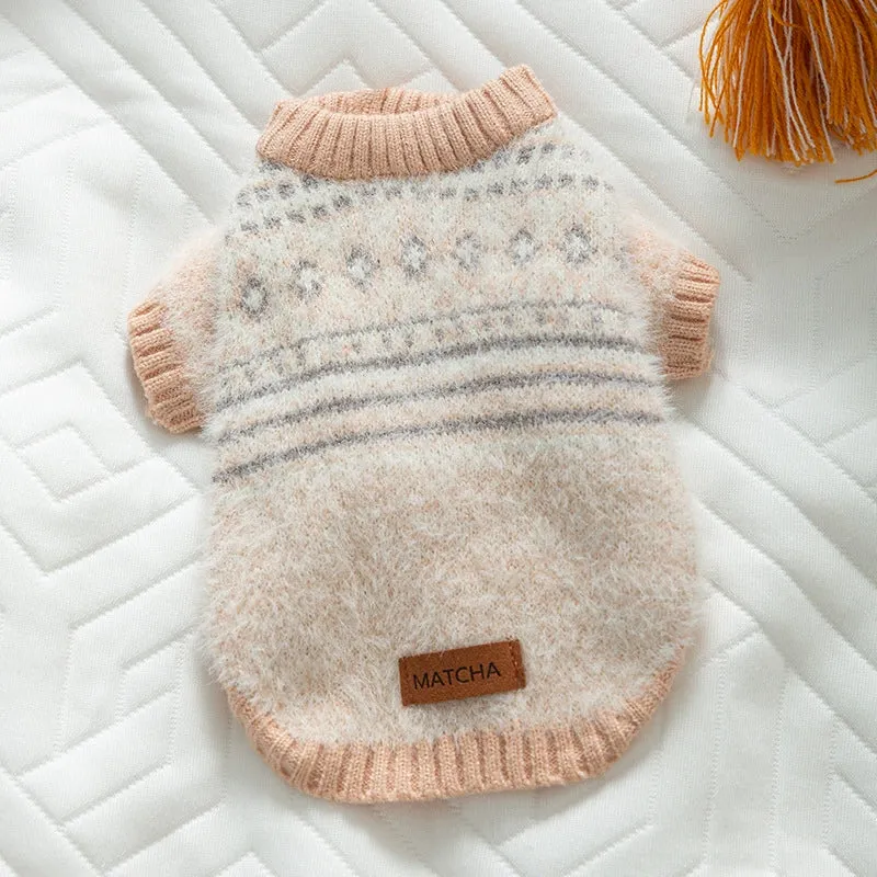 Rabbit Sweater Pet Spring and Autumn Puppy Clothes Small Puppies Winter Teddy Bichon Pomeranian VIP Cat
