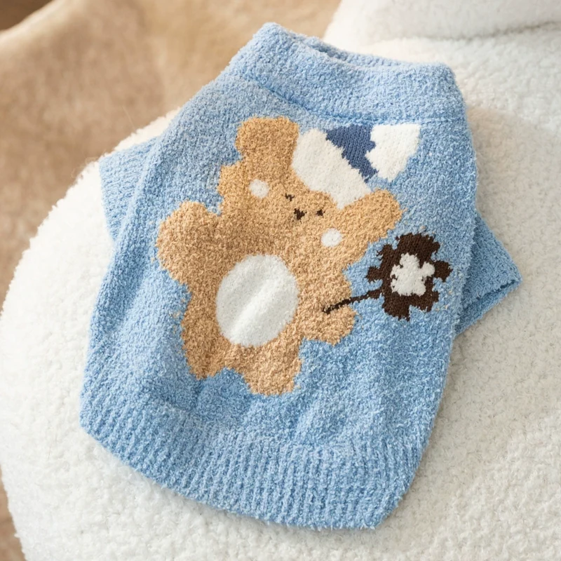 Rabbit Sweater Pet Spring and Autumn Puppy Clothes Small Puppies Winter Teddy Bichon Pomeranian VIP Cat