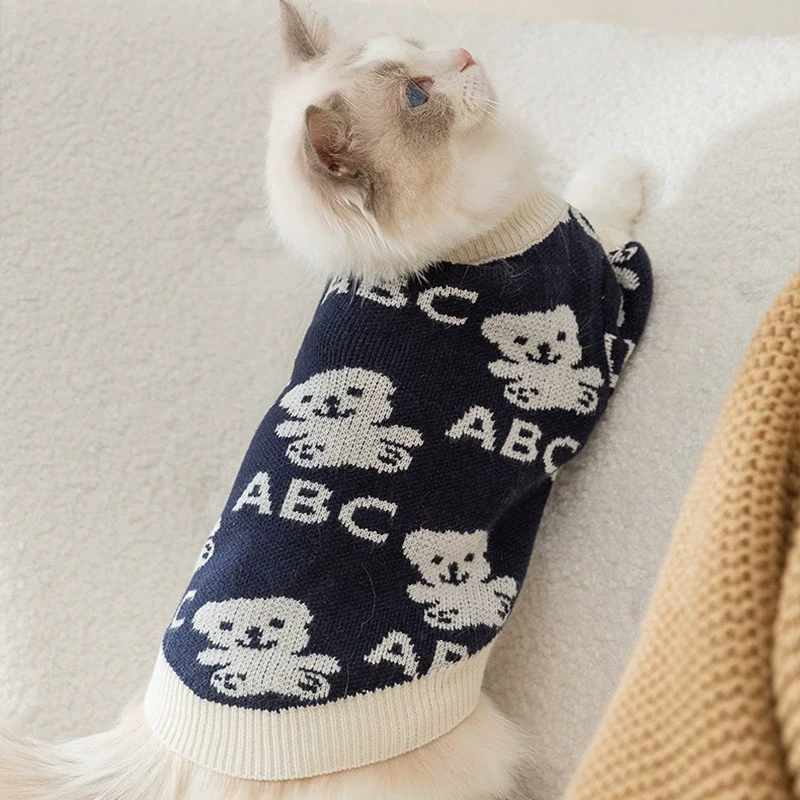 Rabbit Sweater Pet Spring and Autumn Puppy Clothes Small Puppies Winter Teddy Bichon Pomeranian VIP Cat