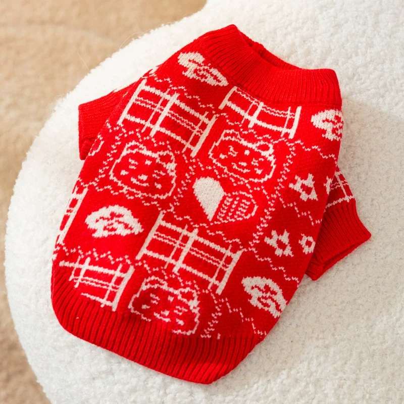 Rabbit Sweater Pet Spring and Autumn Puppy Clothes Small Puppies Winter Teddy Bichon Pomeranian VIP Cat
