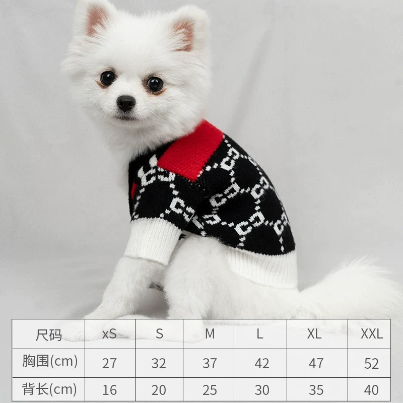 Dog Clothes Teddy Bichon Pomeranian Small Dog Sweater Winter Thick Sweater Pet Cat Clothes Autumn and Winter Clothing