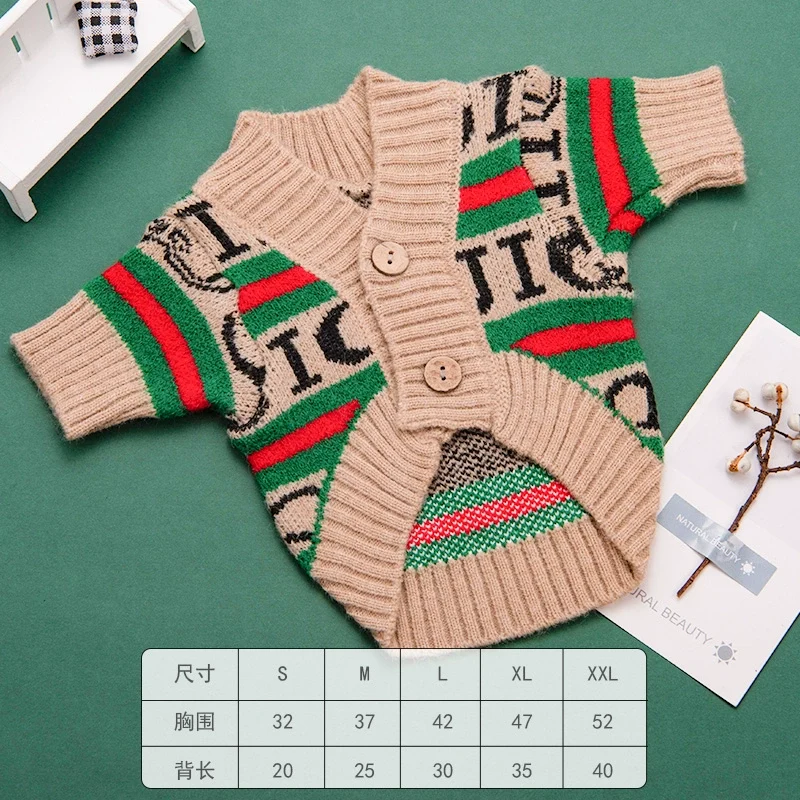 Dog Clothes Teddy Bichon Pomeranian Small Dog Sweater Winter Thick Sweater Pet Cat Clothes Autumn and Winter Clothing