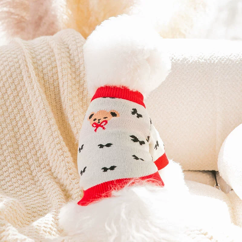 Cool Cardigan Sweater Puppy Clothes Spring and Autumn Pet Teddy Small Size Dogs Bichon Cat Cute Internet Celebrity
