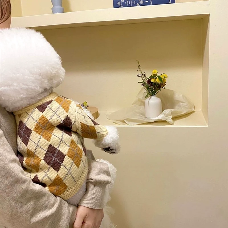 Cool Cardigan Sweater Puppy Clothes Spring and Autumn Pet Teddy Small Size Dogs Bichon Cat Cute Internet Celebrity