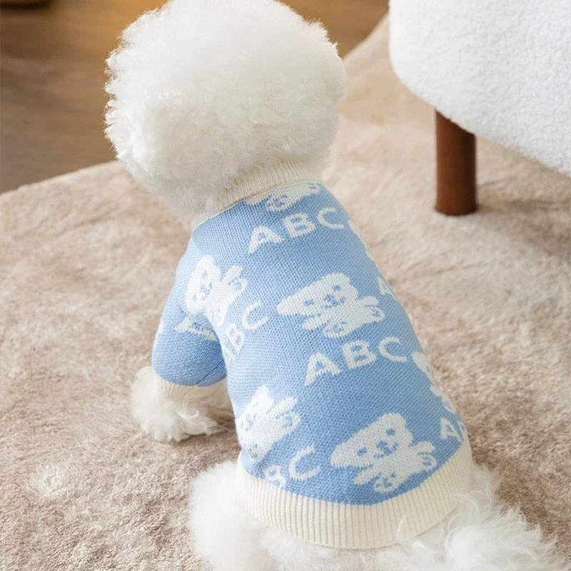 Cool Cardigan Sweater Puppy Clothes Spring and Autumn Pet Teddy Small Size Dogs Bichon Cat Cute Internet Celebrity