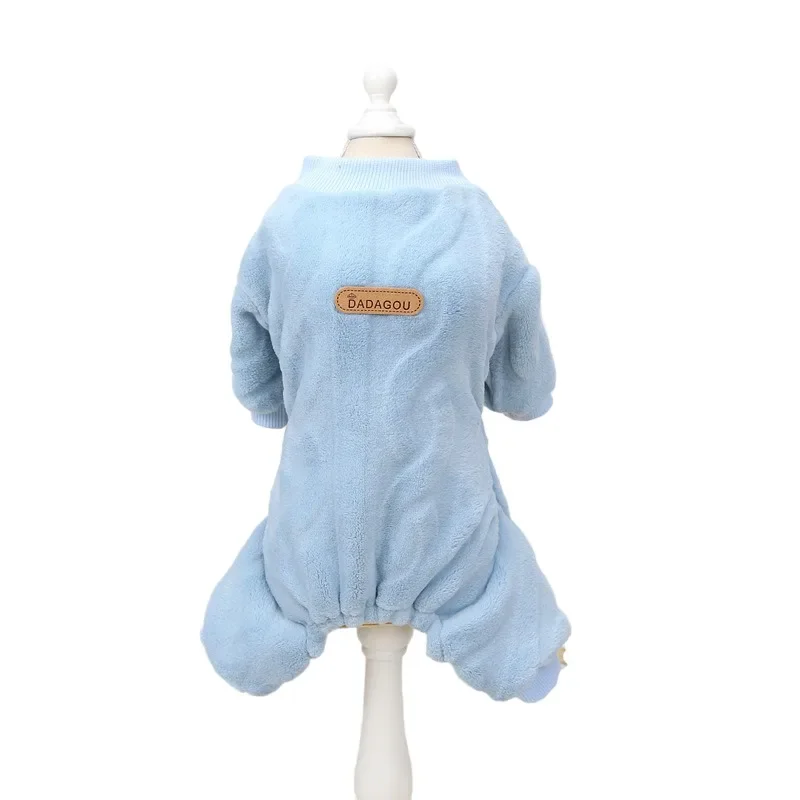 Winter Warm Fleece Dog Jumpsuit for Small Medium Puppy Cat Pajamas Coat Chihuahua Clothes French Bulldog Costume Yorkie Outfits