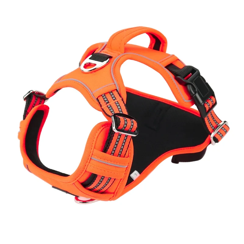 1000D Oxford Cloth Reflective Pet Dog Harness Service Dog Vest with Vertical Handle Adjustable Dog Collars For Big Medium Dogs