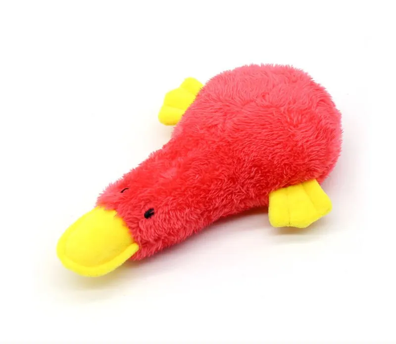 Cute Plush Duck Sound Toy Stuffed Squeaky Animal Squeak Dog Toy Cleaning Tooth Dog Chew Rope Toys funny plush toys for cats