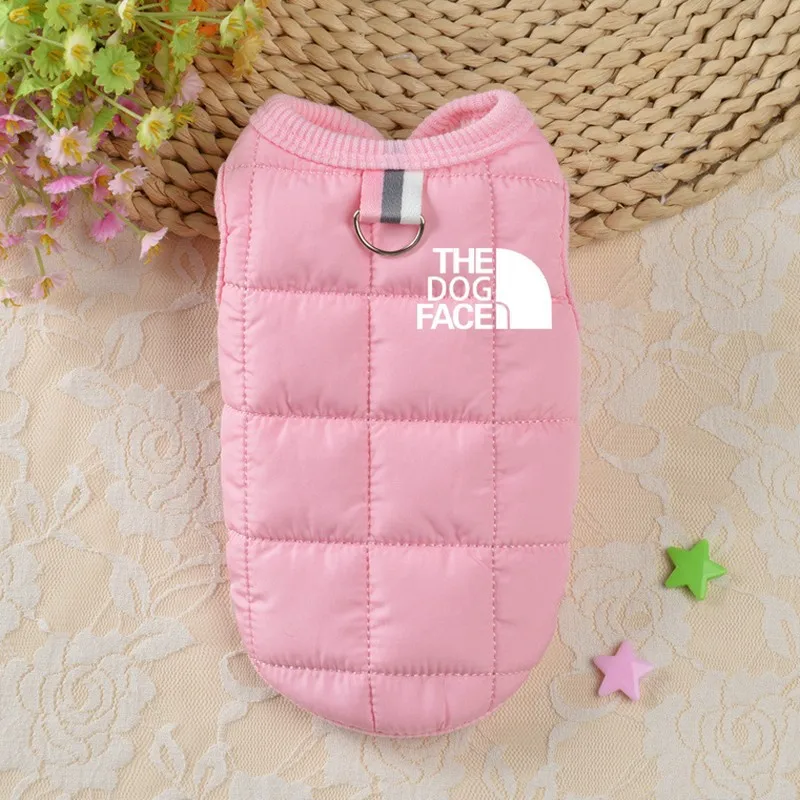 Designer Trendy Dog Clothes Winter Warm Pet Coat Small Medium Dog Face Stereo Logo For Chihuahua French Bulldog Costume