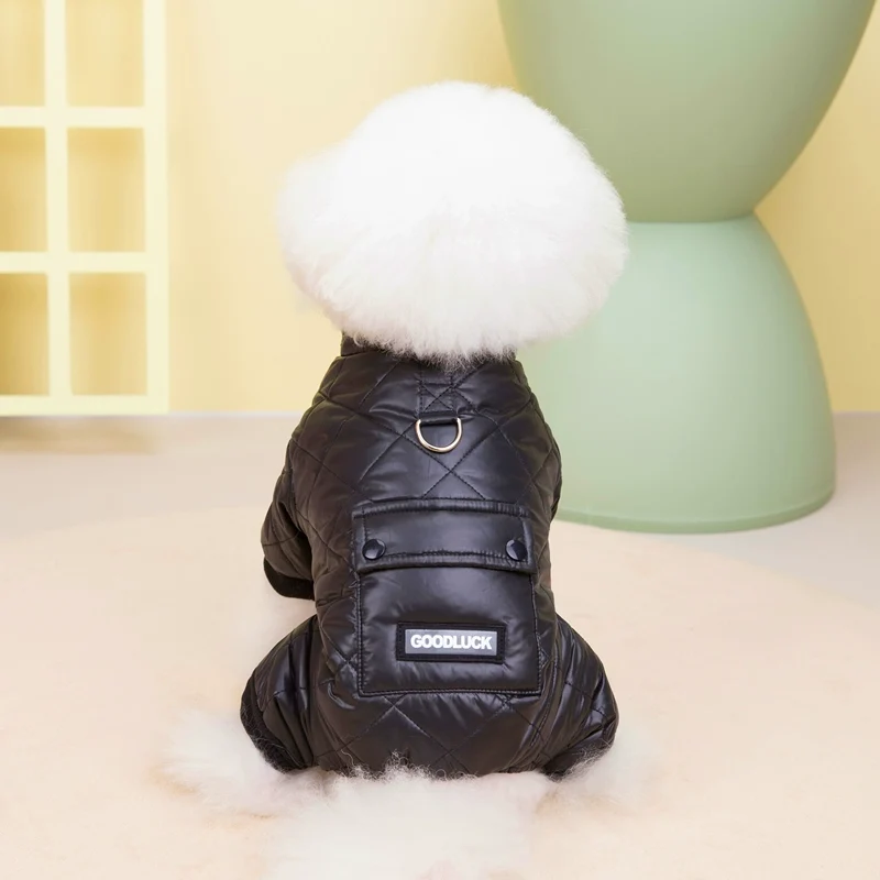 Dog Clothes Winter New Lucky Four-Leg Cotton-Padded Clothes Teddy Bichon Small Size Dogs Pet Thickened Four-Leg Autumn and Winter Clothes