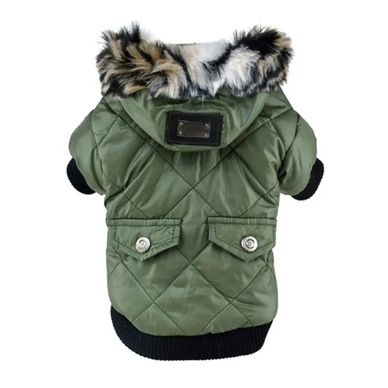 Winter Dog Clothes Warm Thicken Coat Jacket for Small Dog Puppy Pet Hoodie for Small Medium Dogs Yorkie French Bulldog