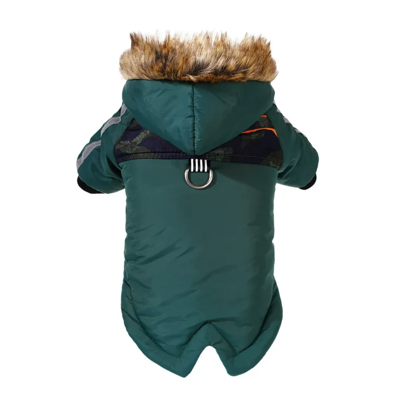 Winter Dog Clothes For Small Dogs Pet Warm Waterproof Jacket With Clip Coat Puppy Fleece Reflective Hoodies Chihuahua Costume