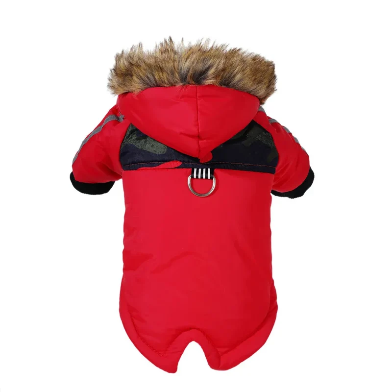 Winter Dog Clothes For Small Dogs Pet Warm Waterproof Jacket With Clip Coat Puppy Fleece Reflective Hoodies Chihuahua Costume