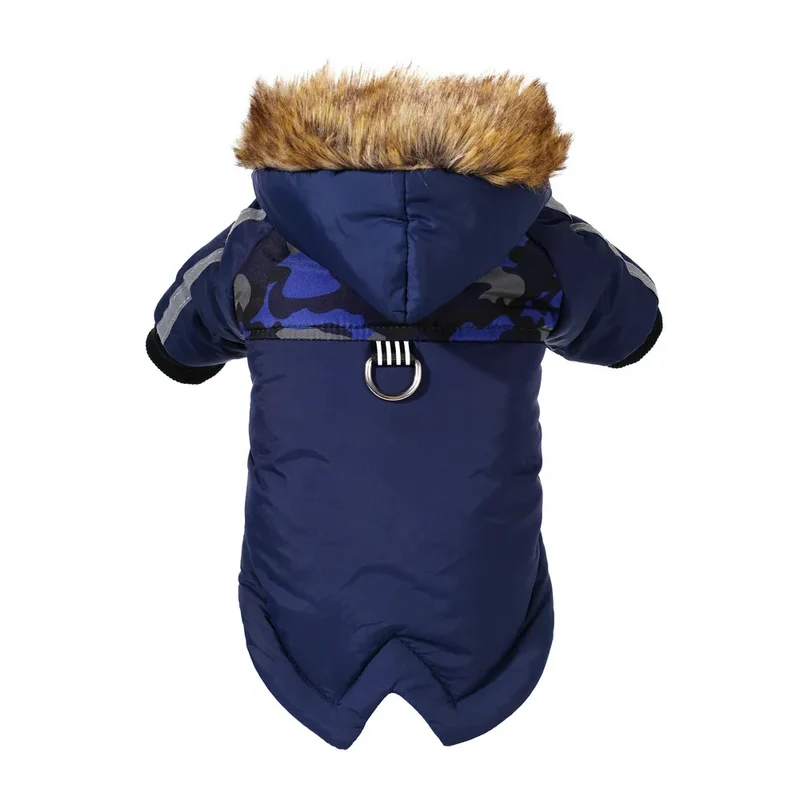 Winter Dog Clothes For Small Dogs Pet Warm Waterproof Jacket With Clip Coat Puppy Fleece Reflective Hoodies Chihuahua Costume