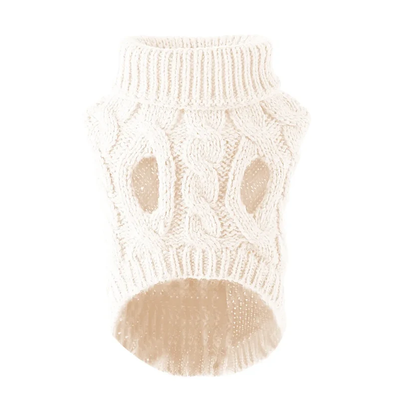 Winter Warm Pet Dog Turtleneck Knitting Sweaters for Small and Medium Dogs Cats Chihuahua Vest Coat Teddy French Bulldog Jacket