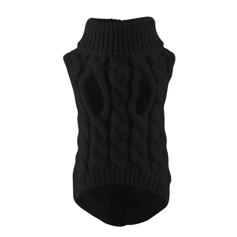 Winter Warm Pet Dog Turtleneck Knitting Sweaters for Small and Medium Dogs Cats Chihuahua Vest Coat Teddy French Bulldog Jacket