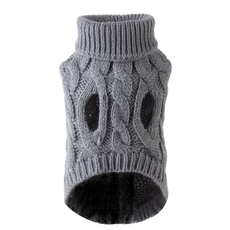 Winter Warm Pet Dog Turtleneck Knitting Sweaters for Small and Medium Dogs Cats Chihuahua Vest Coat Teddy French Bulldog Jacket