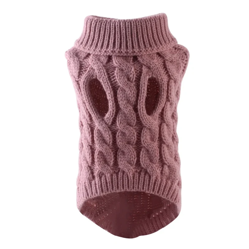 Winter Warm Pet Dog Turtleneck Knitting Sweaters for Small and Medium Dogs Cats Chihuahua Vest Coat Teddy French Bulldog Jacket