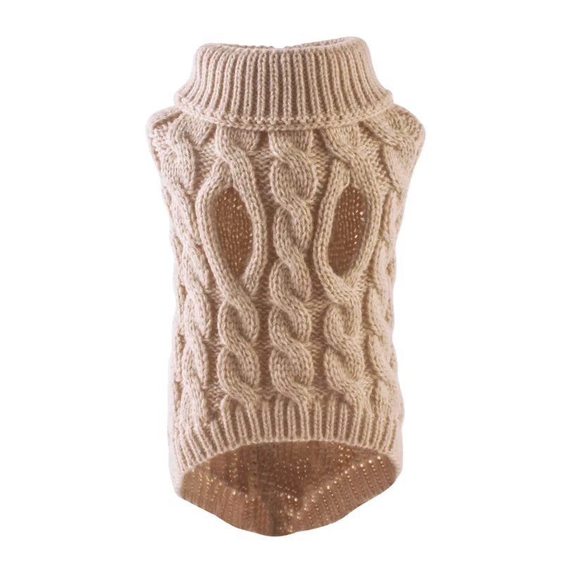 Winter Warm Pet Dog Turtleneck Knitting Sweaters for Small and Medium Dogs Cats Chihuahua Vest Coat Teddy French Bulldog Jacket
