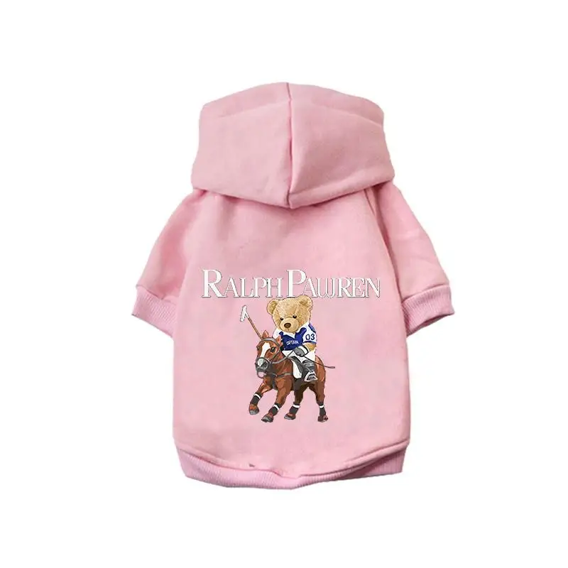 Winter Fleece Warm Pet Dog Clothes Cute Cartoon Bear Dog Hoodie For Small Dogs Pullovers Puppy Costumes Chihuahua Hug Ropa Perro