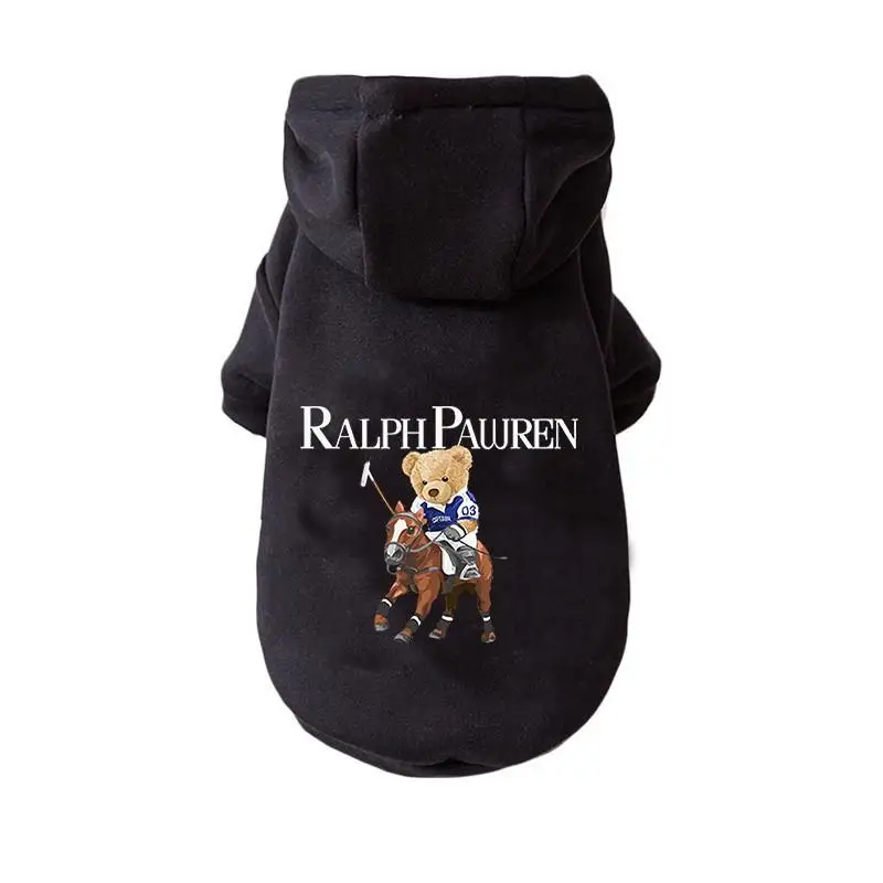 Winter Fleece Warm Pet Dog Clothes Cute Cartoon Bear Dog Hoodie For Small Dogs Pullovers Puppy Costumes Chihuahua Hug Ropa Perro