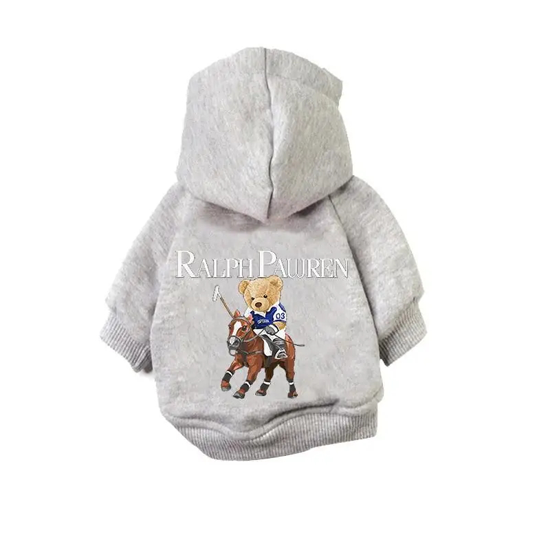 Winter Fleece Warm Pet Dog Clothes Cute Cartoon Bear Dog Hoodie For Small Dogs Pullovers Puppy Costumes Chihuahua Hug Ropa Perro