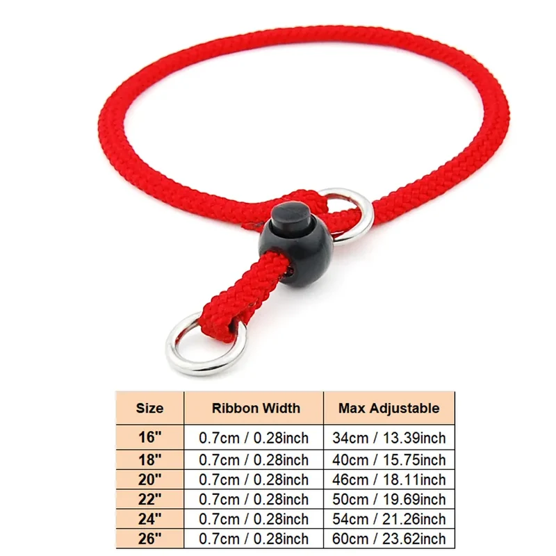 Dog Pinch Collar Pet Adjustable Knitting Nylon Collar with Control Buckle Necklace for Small Medium Large dogs Pet Supplies