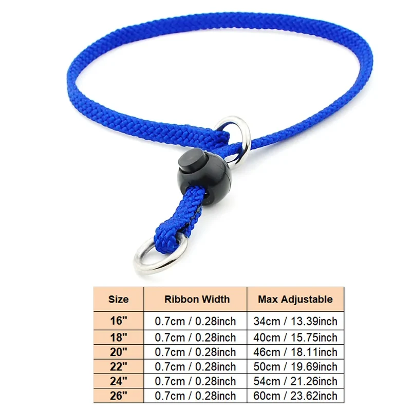 Dog Pinch Collar Pet Adjustable Knitting Nylon Collar with Control Buckle Necklace for Small Medium Large dogs Pet Supplies