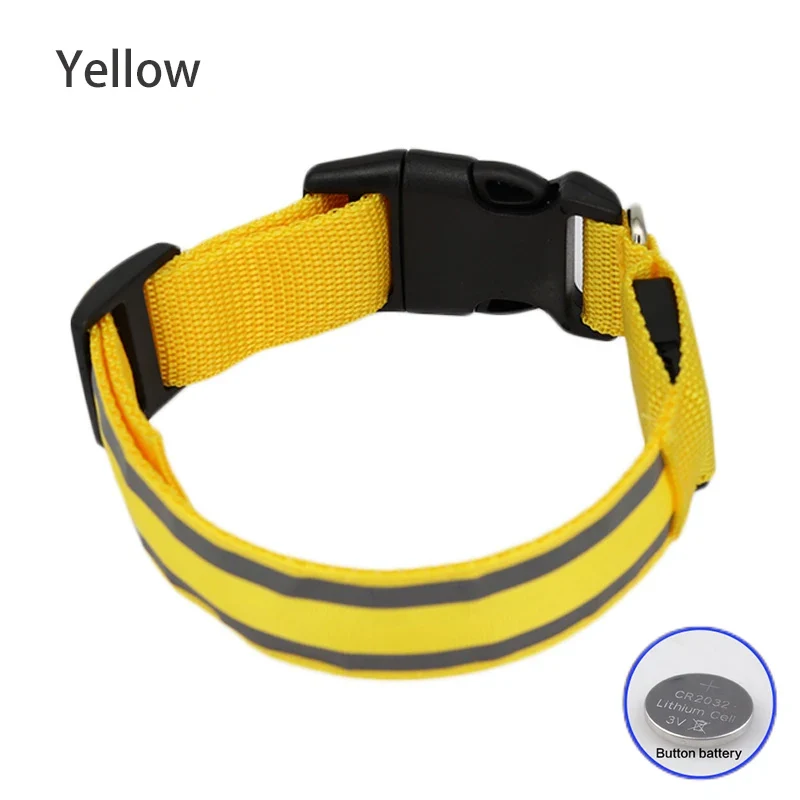 USB Rechargeable Dog Collar Light Luminous Flashing Glowing Bright Nylon Reflective LED Dog Collar Night Safety For Cats Puppy