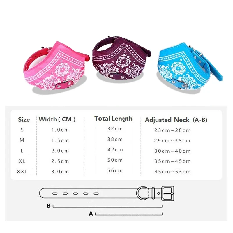 Cute Adjustable Small Dog Collars Puppy Pet Slobber Towel Outdoor Cat Collar Print Scarf Design Dog Collar Neckerchief