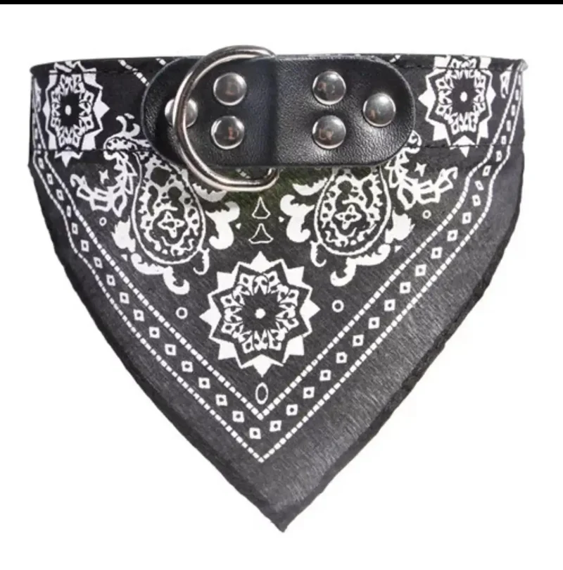Cute Adjustable Small Dog Collars Puppy Pet Slobber Towel Outdoor Cat Collar Print Scarf Design Dog Collar Neckerchief
