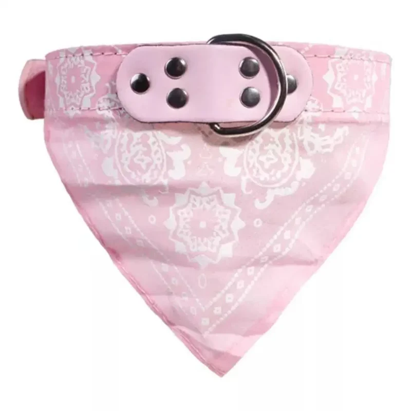 Cute Adjustable Small Dog Collars Puppy Pet Slobber Towel Outdoor Cat Collar Print Scarf Design Dog Collar Neckerchief