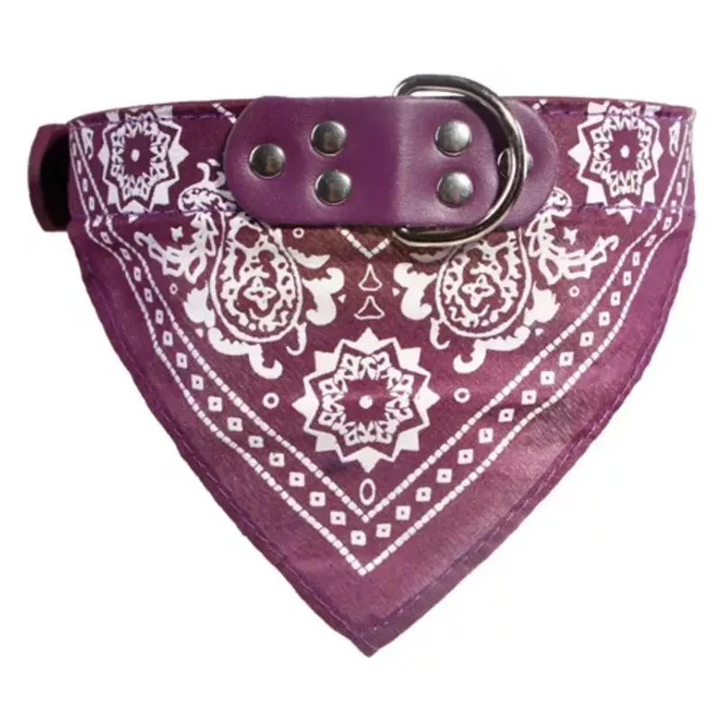 Cute Adjustable Small Dog Collars Puppy Pet Slobber Towel Outdoor Cat Collar Print Scarf Design Dog Collar Neckerchief