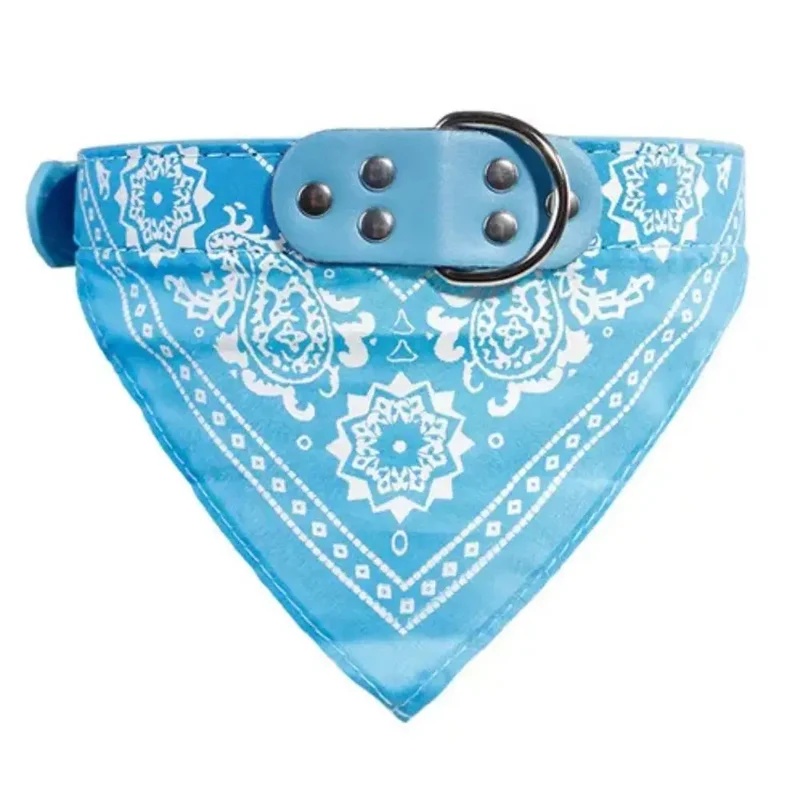Cute Adjustable Small Dog Collars Puppy Pet Slobber Towel Outdoor Cat Collar Print Scarf Design Dog Collar Neckerchief