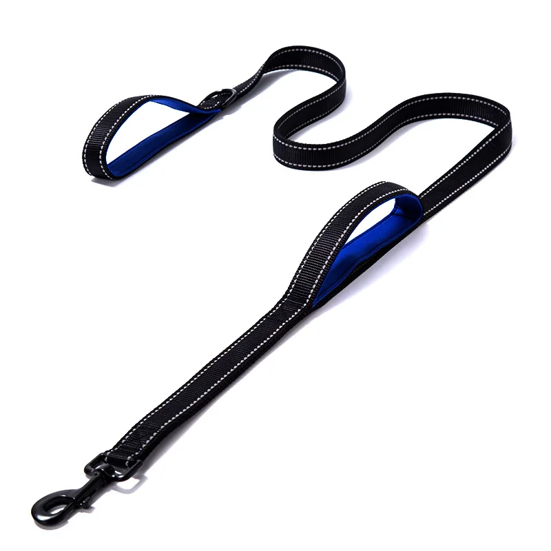Double Handle Dog Leash, Double-Sided Reflective Night Safety, Heavy Duty For And Extra Large And Me