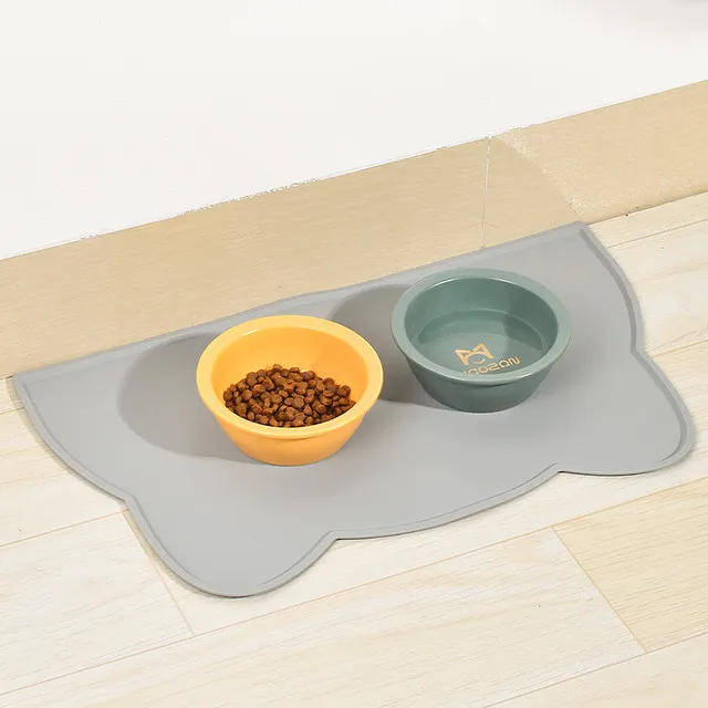 Silicone Waterproof Pet Mat For Dog Cat Pet Food Pad Pet Bowl Drinking Mat Dog Feeding Placemat Portable Outdoor Feeding