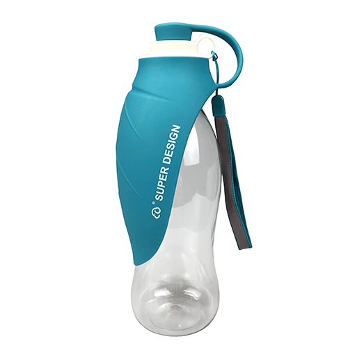 580ml Portable Pet Dog Water Bottle Soft Silicone Leaf Design Travel Dog Bowl For Puppy Cat Drinking Outdoor Pet Water Dispenser